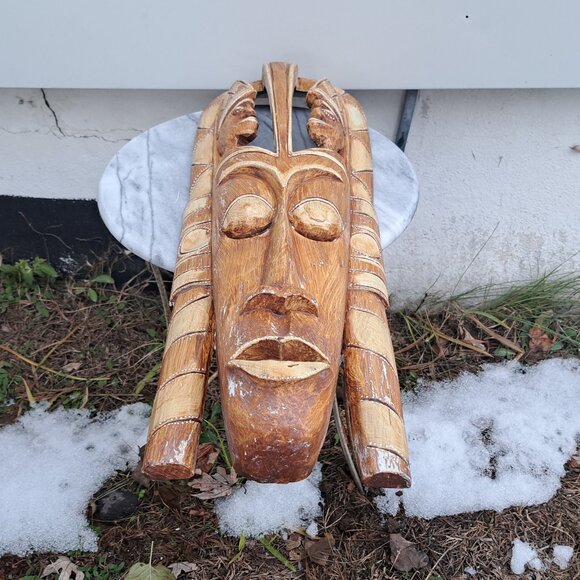 Vintage Indonesian Wood Tribal Mask - Picture 7 of 11